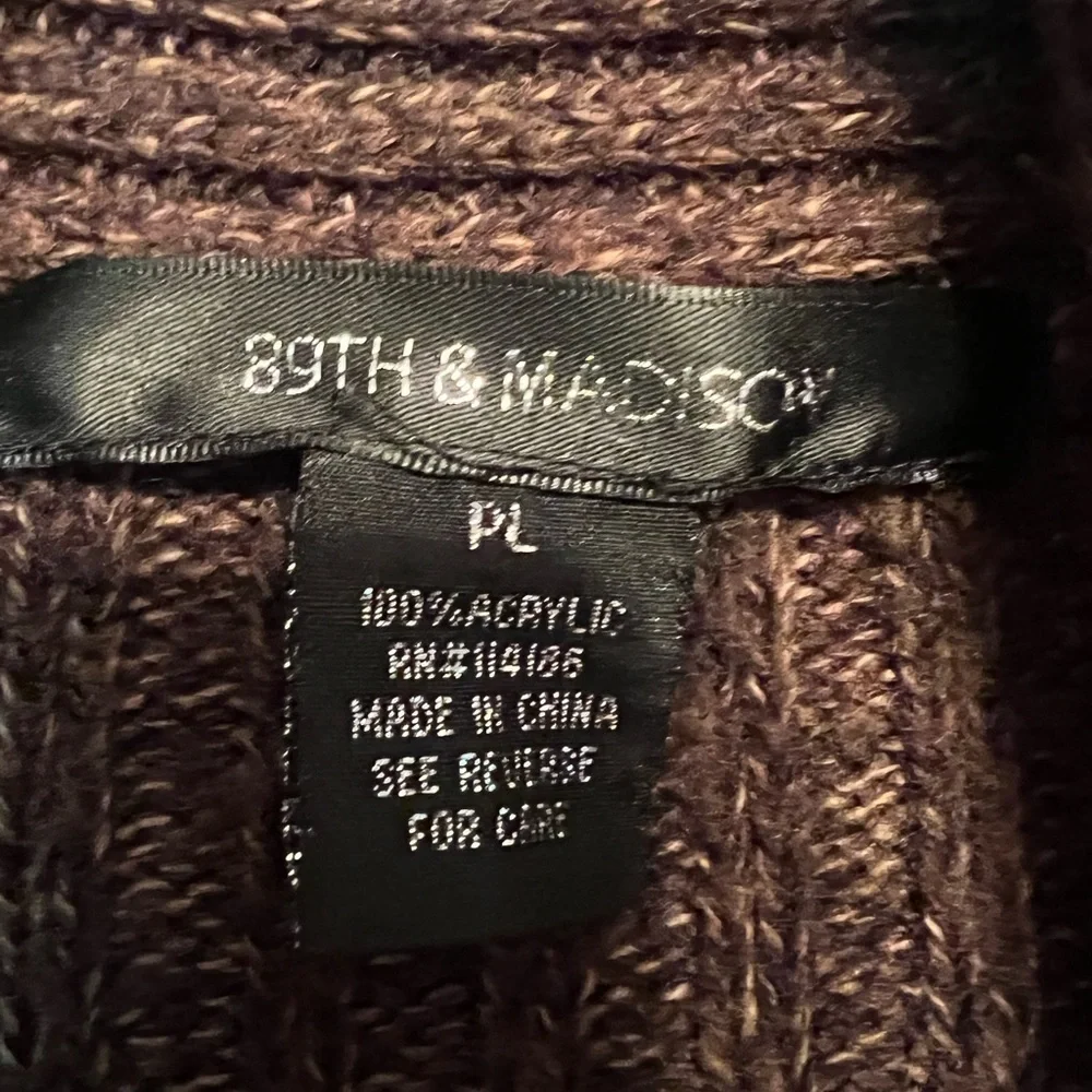 89th & Madison Chocolate Open-Front Cardigan